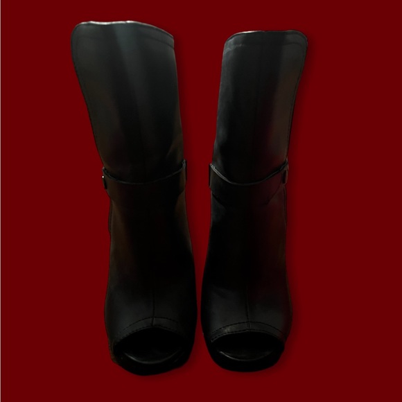 Laundry List Peep Toe Black Heels - Picture 4 of 4